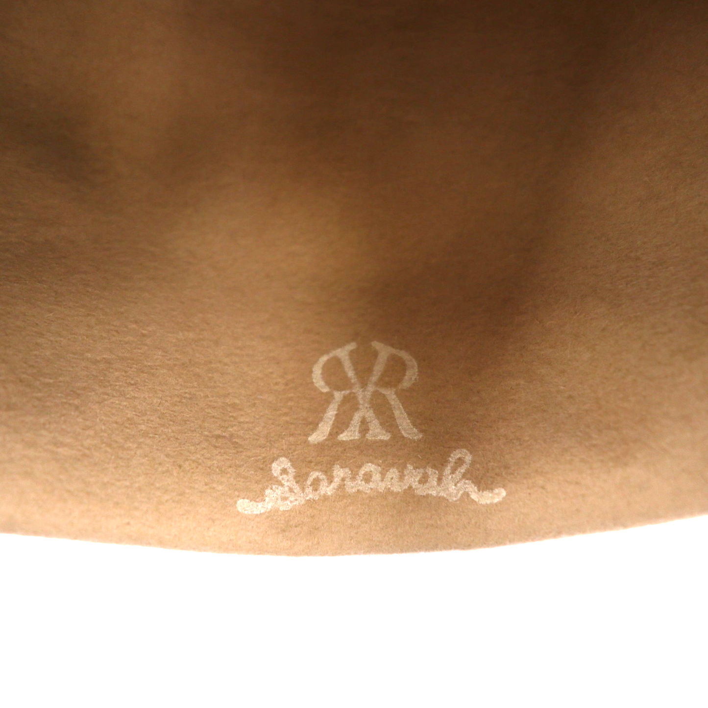 saravah ウール フェルト ロールキャップ ブリムレス ハット 59cm ベージュ 日本製