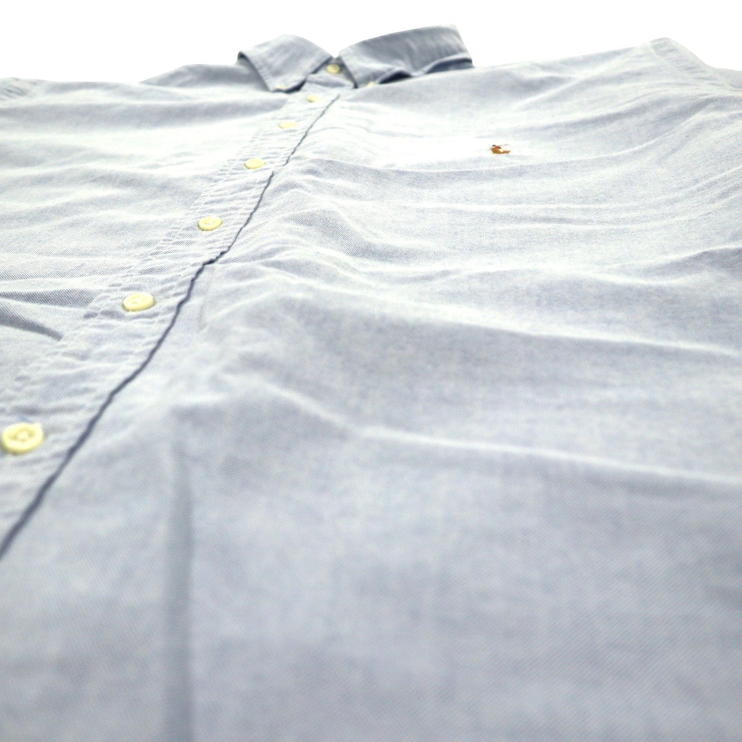 Ralph Lauren 90年代 オックスフォード ボタンダウンシャツ 2XLT ブルー コットン CLASSIC FIT スモールポニー 刺繍