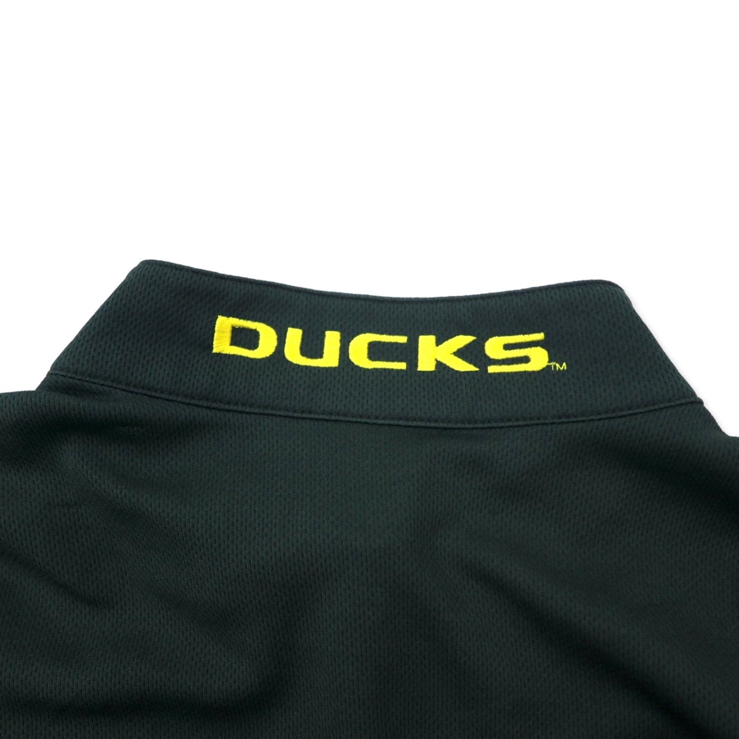 NIKE 90年代 TEAMタグ ハーフジップ トラックジャケット 半袖 XXL グリーン ポリエステル センタースウォッシュ NCAA DUCKS ビッグサイズ