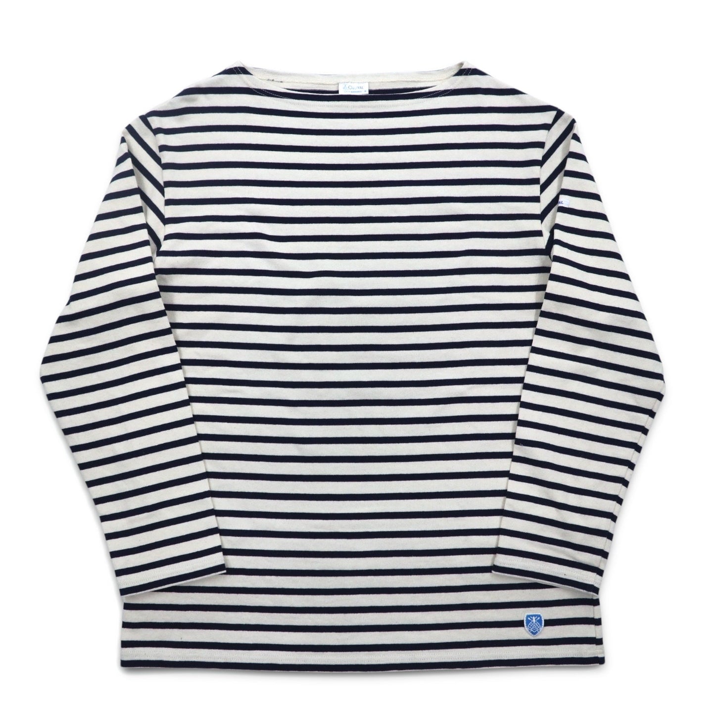 ORCIVAL フランス製 バスクシャツ ボートネック カットソー L ホワイト ボーダー コットン