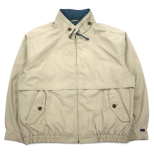 LONDON FOG 80年代 スウィングトップ ハリントンジャケット L ベージュ コットン ポリエステル IDEALジップ コロンビア製