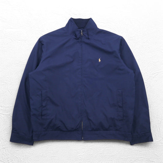 Polo by Ralph Lauren 90年代 スウィングトップ ハリントンジャケット XL ネイビー スモールポニー刺繍