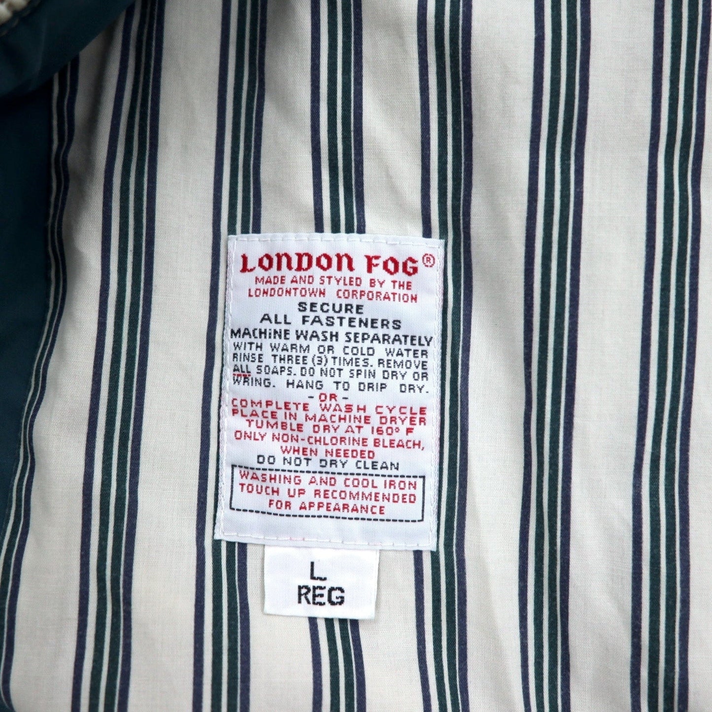 LONDON FOG 80年代 スウィングトップ ハリントンジャケット L ベージュ コットン ポリエステル IDEALジップ コロンビア製