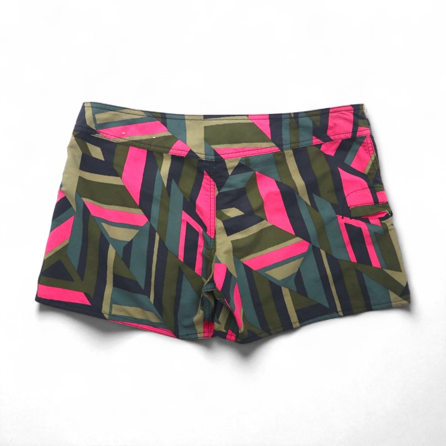 patagonia ボードショーツ Wavefarer Board Shorts ショートパンツ S グレー ピンク 幾何学柄 ナイロン 78552