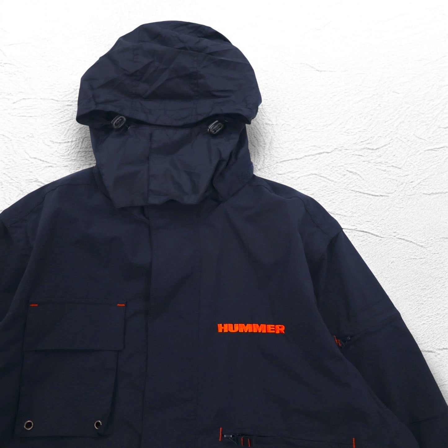 FIELD & STREAM コンバーチブル 2WAY マウンテンパーカー ベスト XL ネイビー メッシュライナー フード収納式 HUMMER