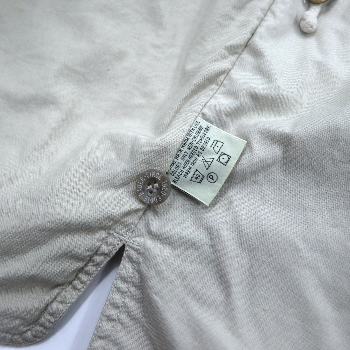 Eddie Bauer 90年代 フィッシングベスト ハンティングベスト L ベージュ コットン