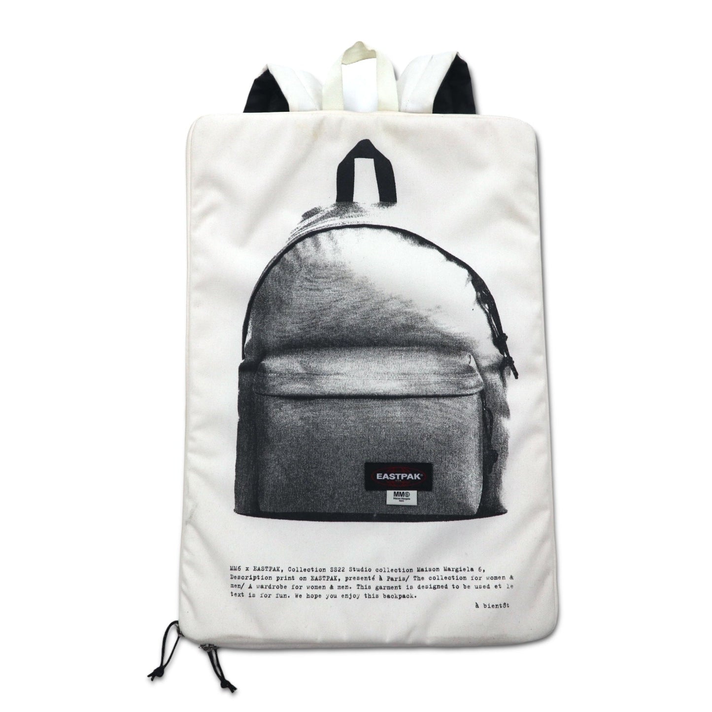 MM6 ポスターバッグ トロンプルイユ 限定モデル MAISON MARGIELA EASTPAK バックパック リュック ホワイト