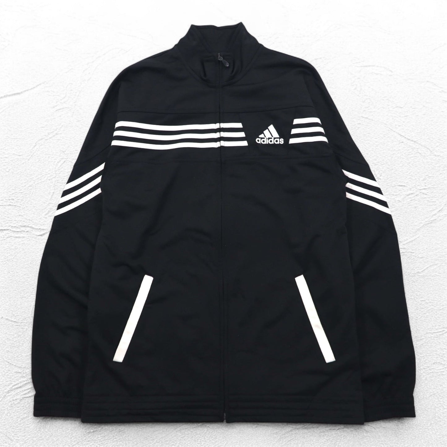 adidas 3ストライプ トラックジャケット ジャージ XL ブラック ポリエステル