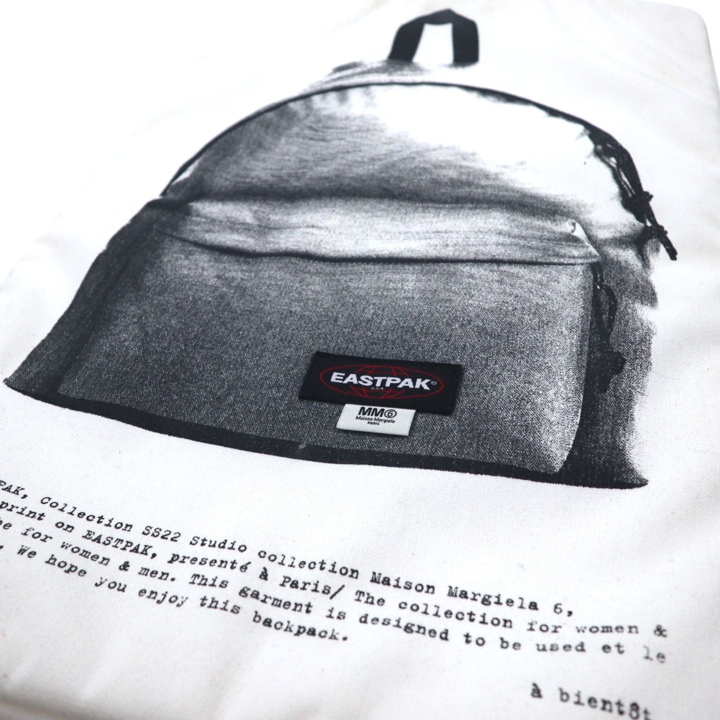 MM6 ポスターバッグ トロンプルイユ 限定モデル MAISON MARGIELA EASTPAK バックパック リュック ホワイト