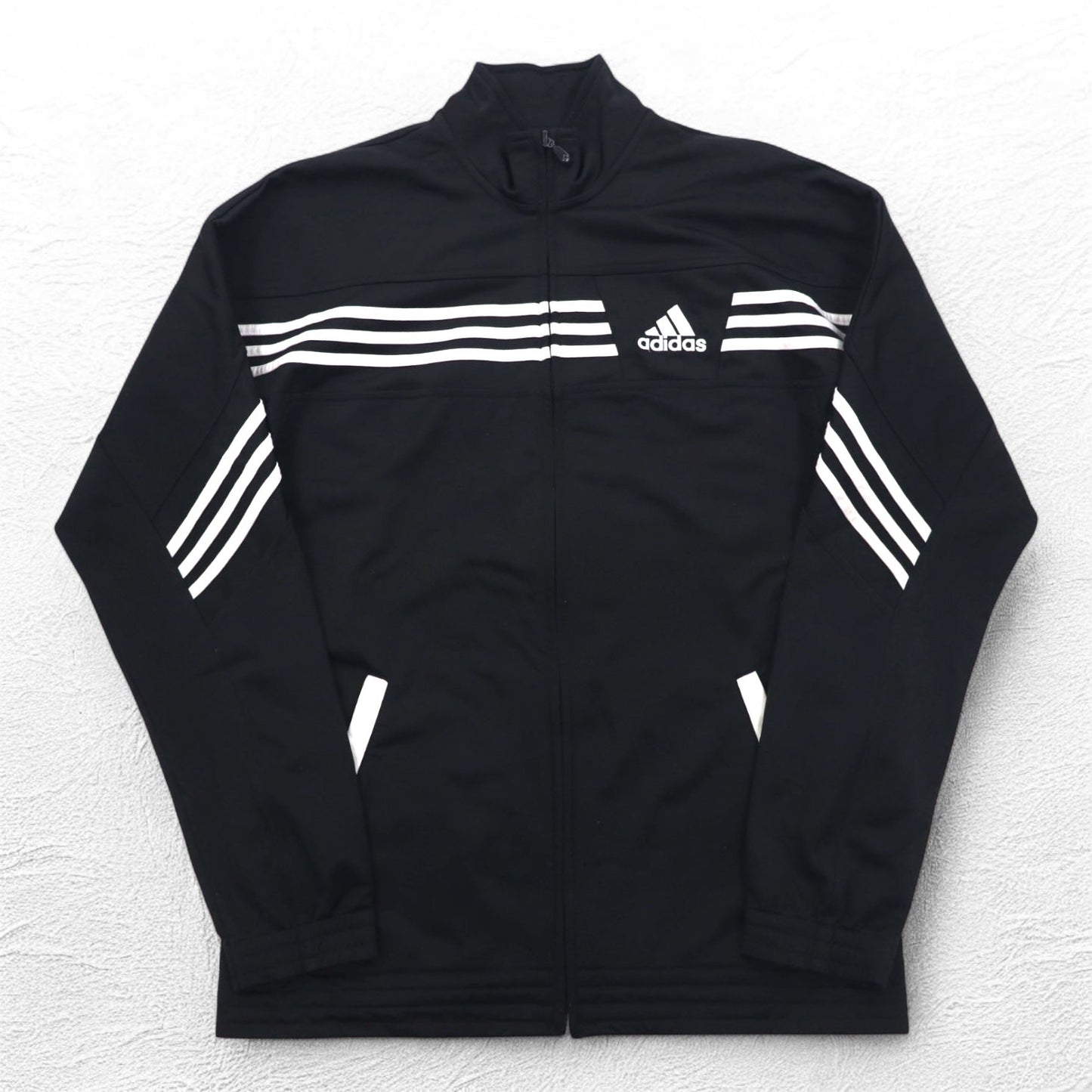 adidas 3ストライプ トラックジャケット ジャージ XL ブラック ポリエステル