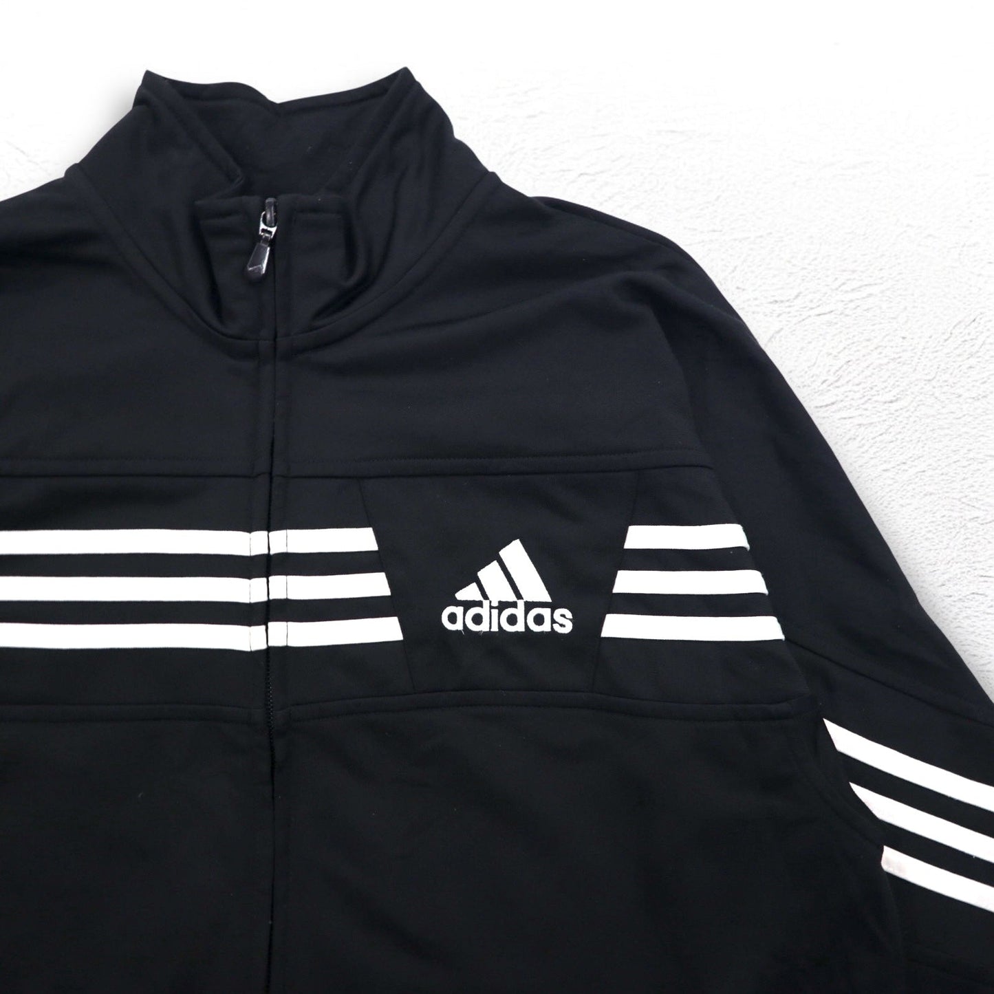 adidas 3ストライプ トラックジャケット ジャージ XL ブラック ポリエステル