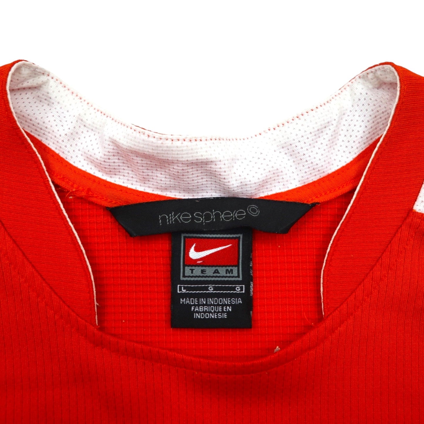 NIKE 00年代 TEAM ゲームシャツ L オレンジ ポリエステル スウォッシュロゴ