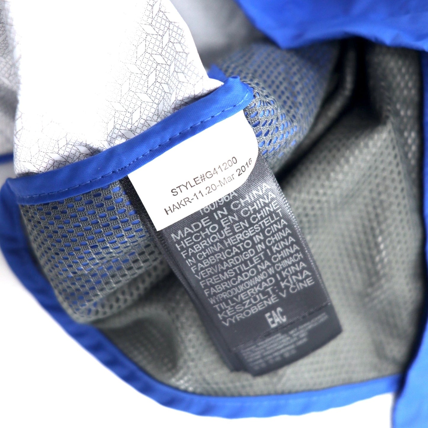 Marmot マウンテンパーカー L ブルー ナイロン 防水 透湿 フード収納式 PreCip Jacket G41200