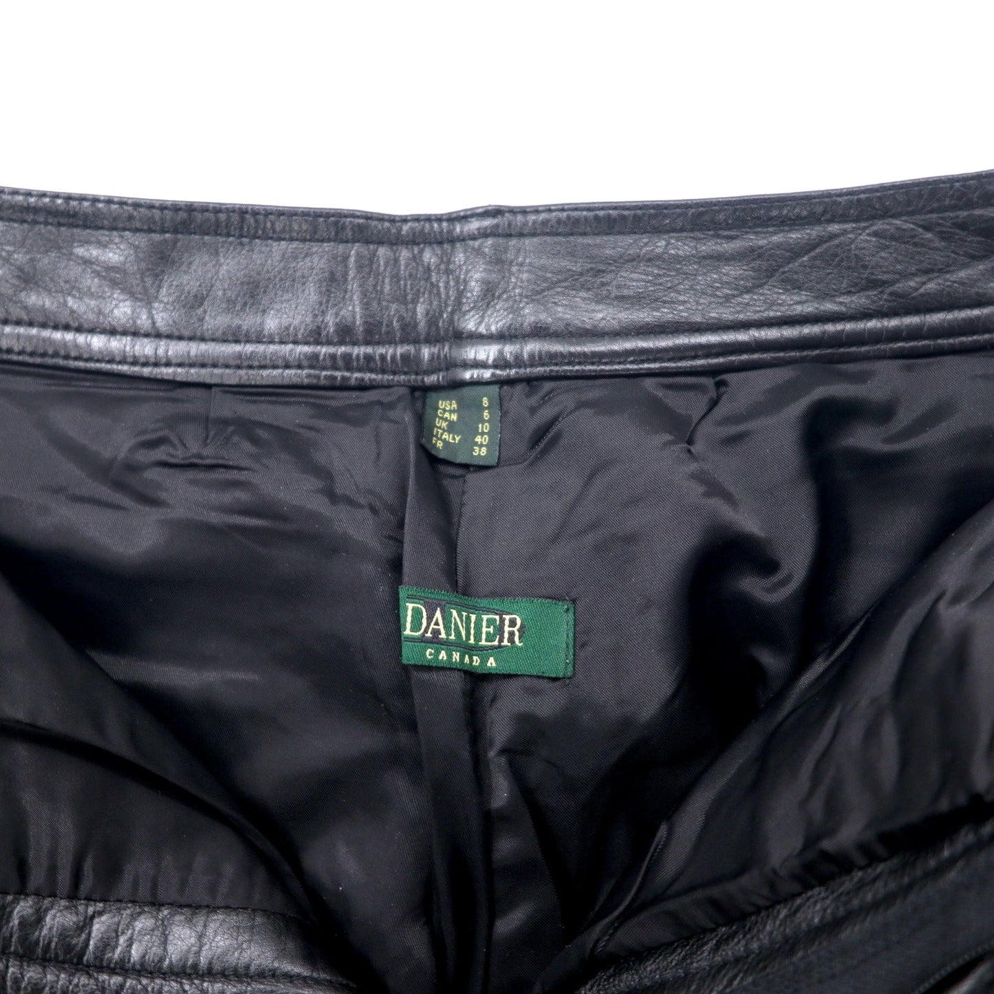 DANIER CANADA レザーパンツ S ブラック ジッパーフライ
