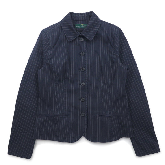 LAUREN JEANS Co. 90年代 ウォバッシュ カバーオール ジャケット L ネイビー ストライプ コットン