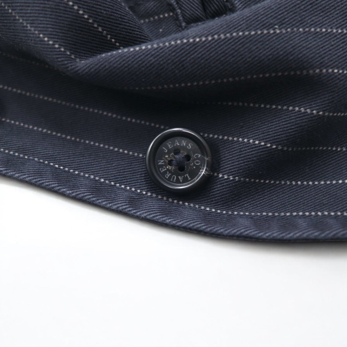 LAUREN JEANS Co. 90年代 ウォバッシュ カバーオール ジャケット L ネイビー ストライプ コットン
