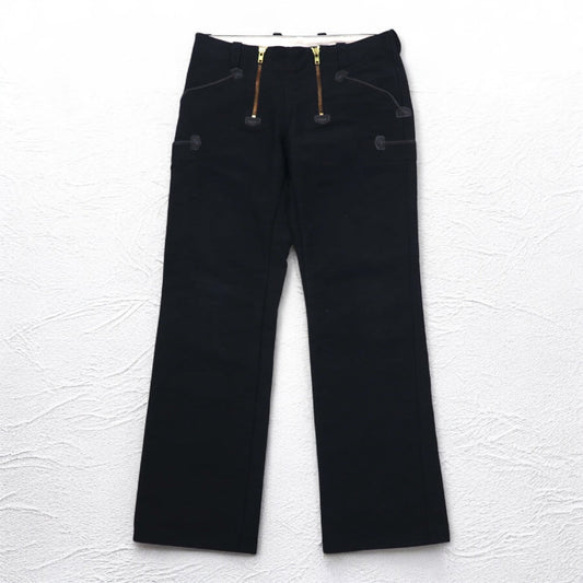 Vintage 80s German Made Logger Pants FHB HUBERT ドイツ製 80年代 ロガーパンツ L ブラック モールスキン