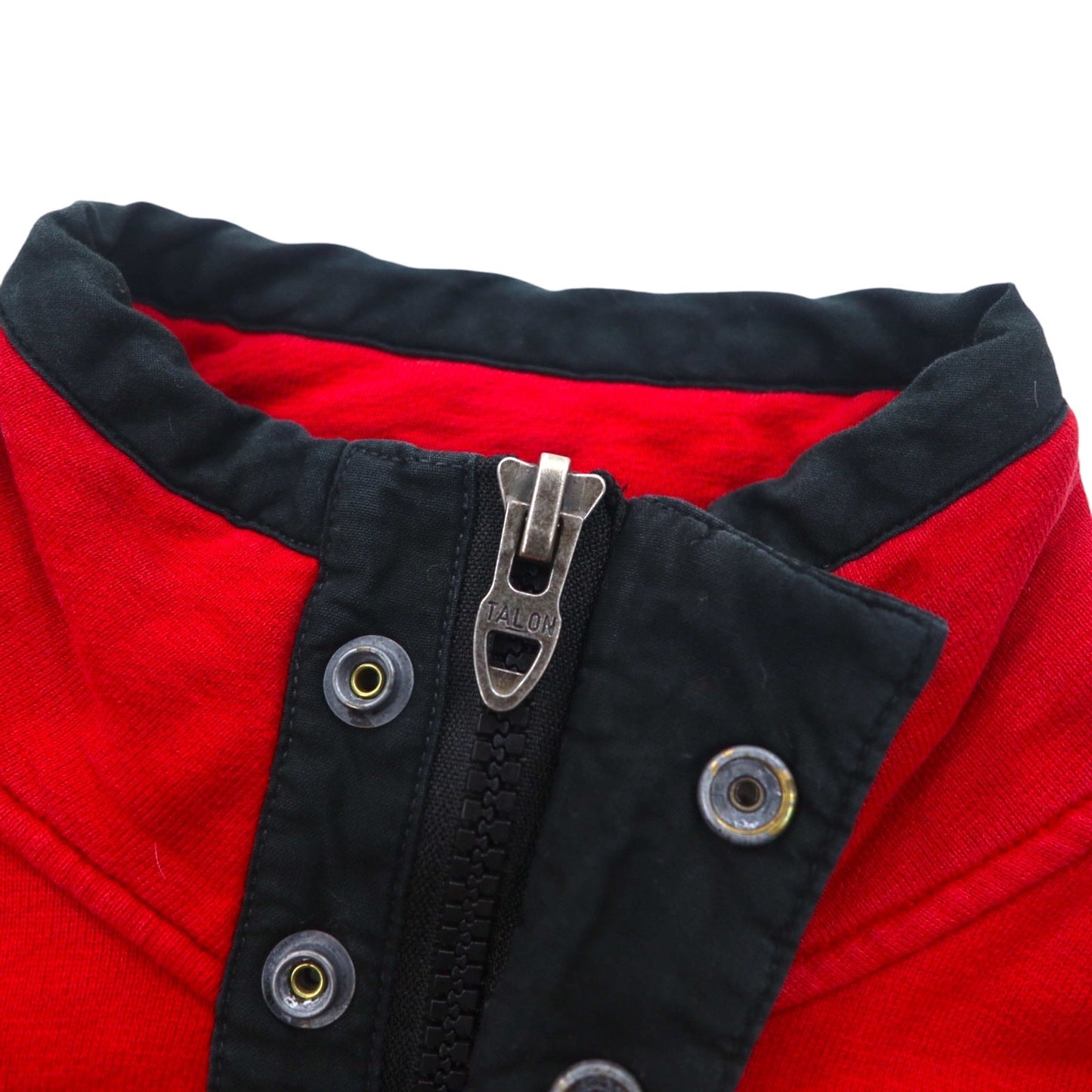 Polo by Ralph Lauren ハーフジップ スウェット S レッド 胸ポケットTALONジップ スナップボタン