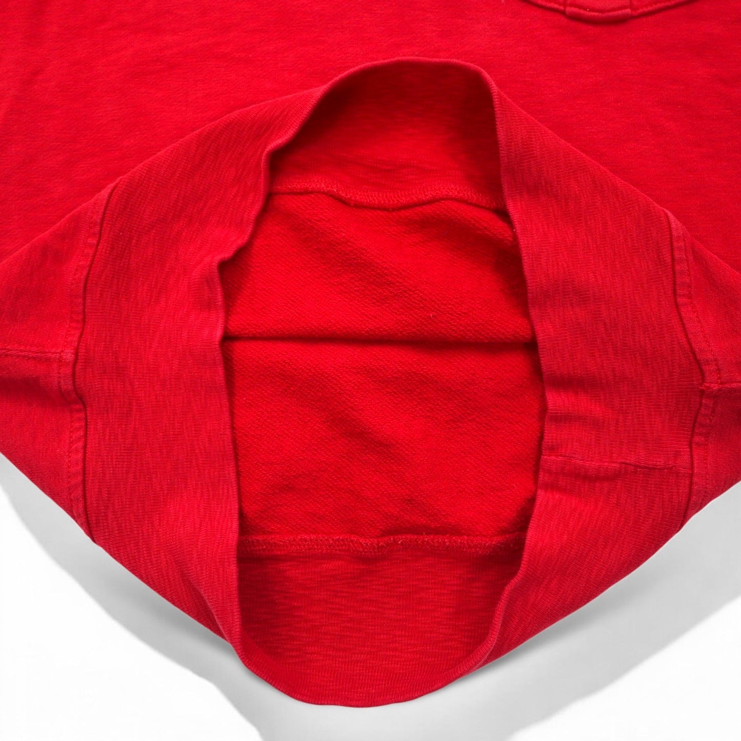 Polo by Ralph Lauren ハーフジップ スウェット S レッド 胸ポケットTALONジップ スナップボタン