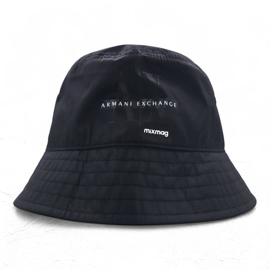 A|X ARMANI EXCHANGE バケットハット S/M ブラック mixmag BE AXロゴパッチ