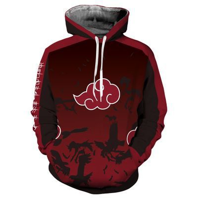 Naruto Akatsuki 3D printed-zip hoodie jacket coat