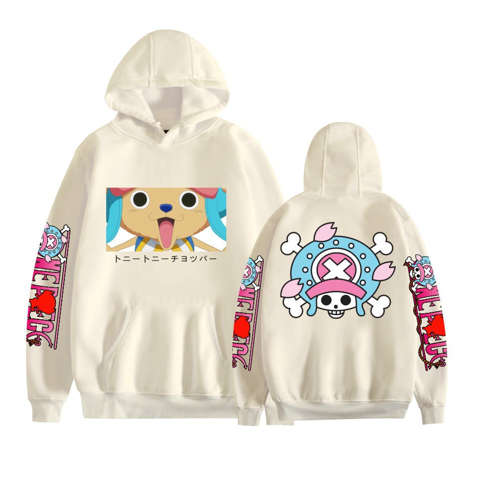 Japanese anime One Piece Straw Hats peripheral series anime fashion casual hooded sweatshirt