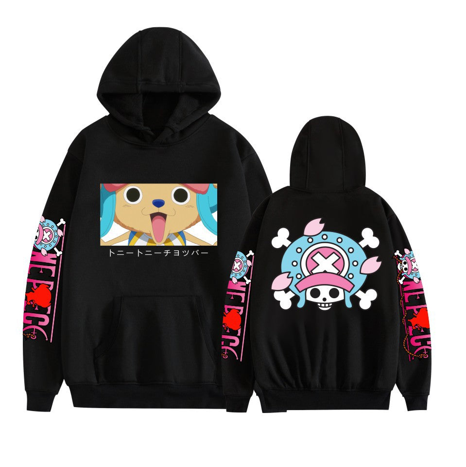Japanese anime One Piece Straw Hats peripheral series anime fashion casual hooded sweatshirt