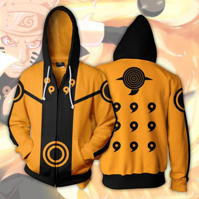 Naruto Akatsuki 3D printed-zip hoodie jacket coat