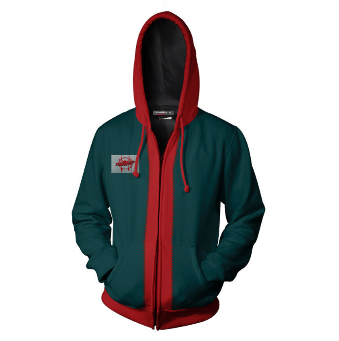 3D digital printing Spider-Man New Era Little Black Spider cosplay anime zipper cardigan hooded sweatshirt