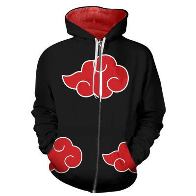 Naruto Akatsuki 3D printed-zip hoodie jacket coat