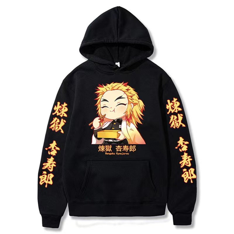 Large size men and women couple sweater trendy hooded hoodie anime hoodie
