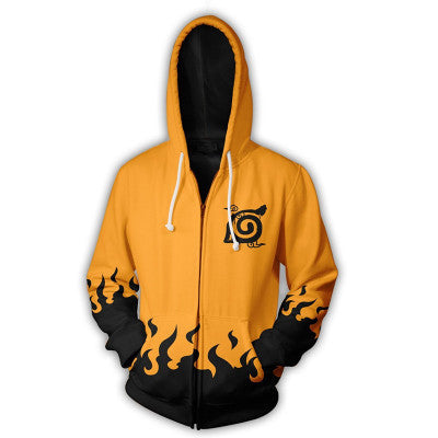 Naruto Akatsuki 3D printed-zip hoodie jacket coat
