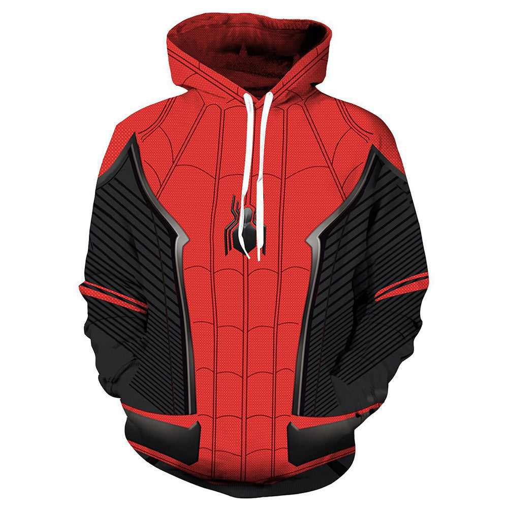 3D digital printing Spider-Man New Era Little Black Spider cosplay anime zipper cardigan hooded sweatshirt