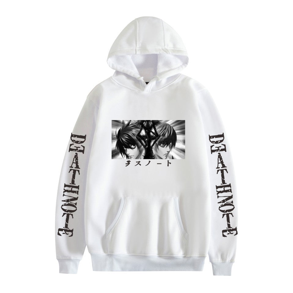 American Men and Women Death Note Hoodie Large Size Pocket Velvet Sweatshirt Sweatshirt Winter