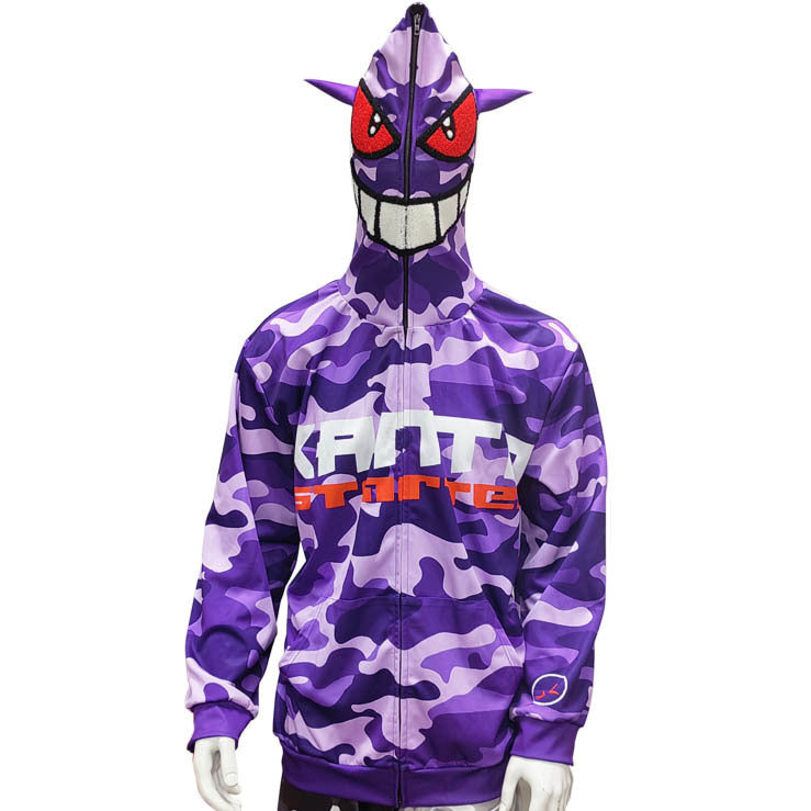 Foreign trade bapeGengar Ghost Stone Gengar Harajuku 3D digital printing sweater zipper to the end hoodie Y2K