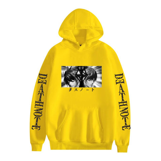 American Men and Women Death Note Hoodie Large Size Pocket Velvet Sweatshirt Sweatshirt Winter