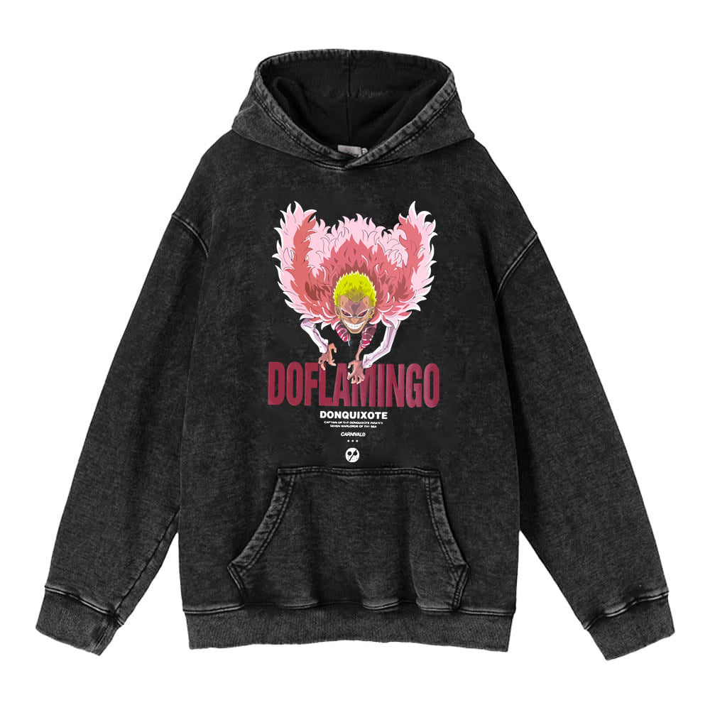 Luffy Zoro anime street retro cotton sweatshirt street fashion hooded sweatshirt