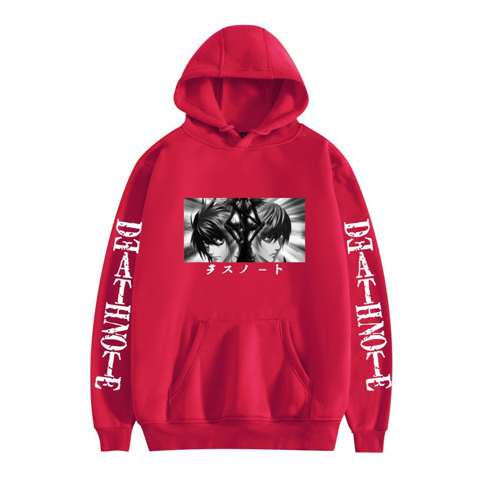 American Men and Women Death Note Hoodie Large Size Pocket Velvet Sweatshirt Sweatshirt Winter