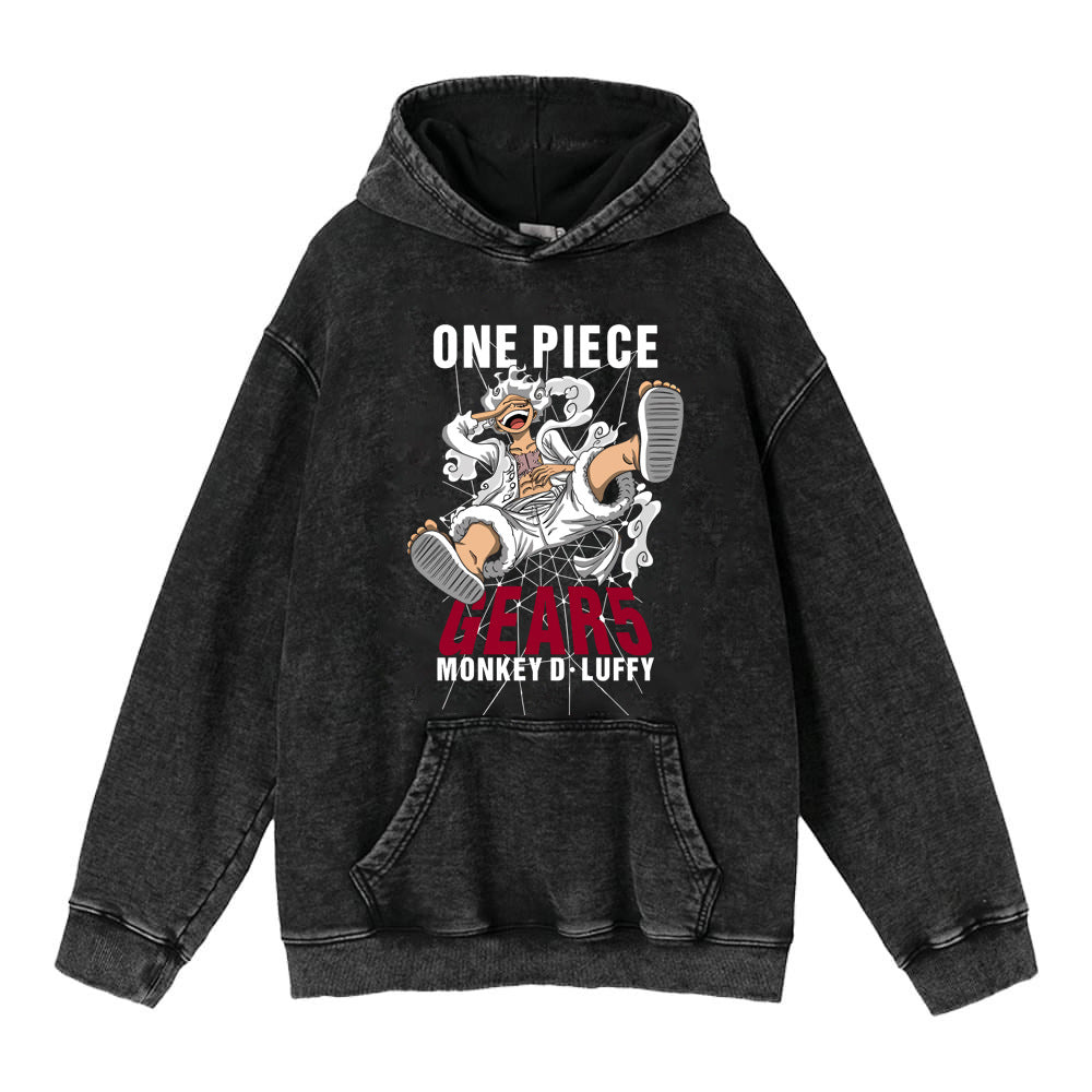 Luffy Zoro anime street retro cotton sweatshirt street fashion hooded sweatshirt
