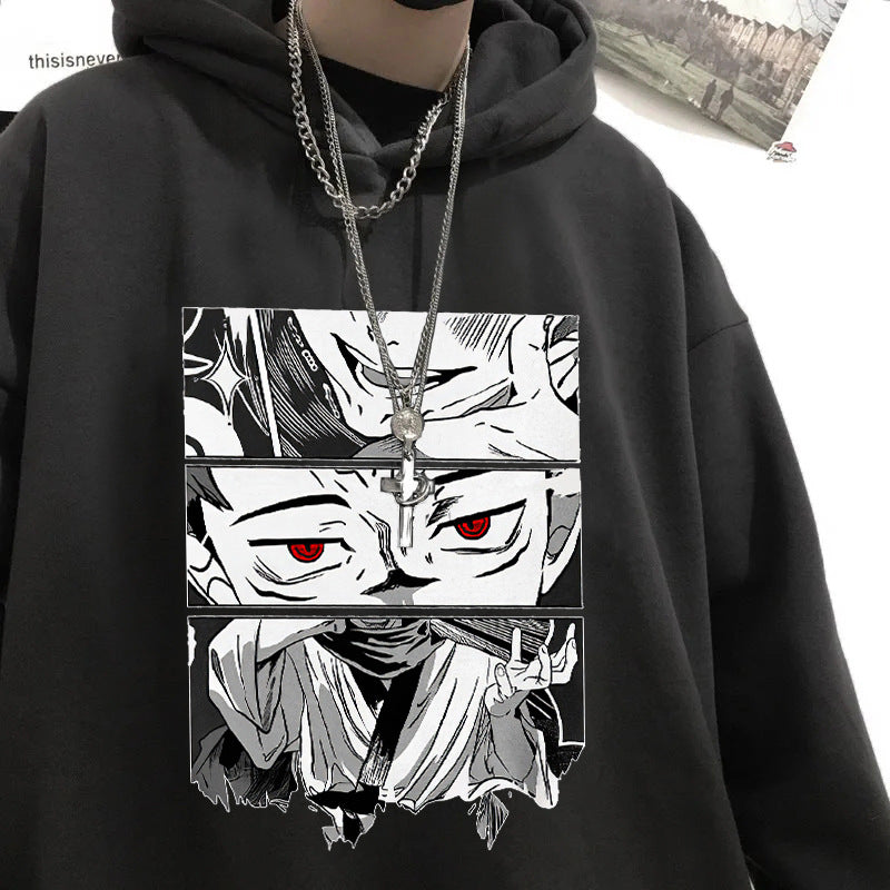 Unisex Short Sleeves Hoodie Japanese Anime Jujutsu Kaisen Sw