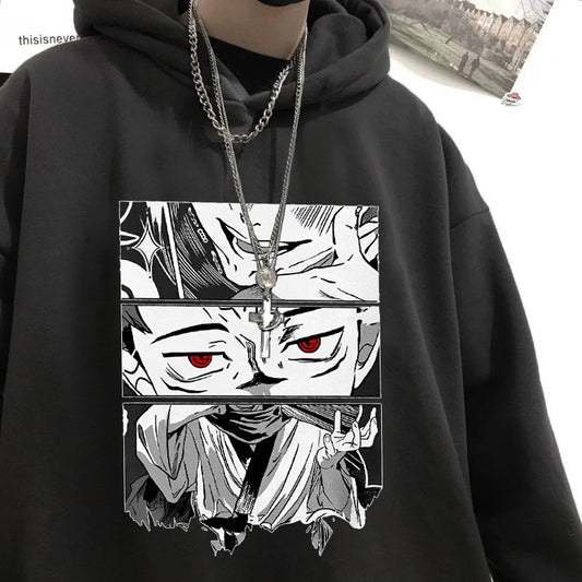 Unisex Short Sleeves Hoodie Japanese Anime Jujutsu Kaisen Sw