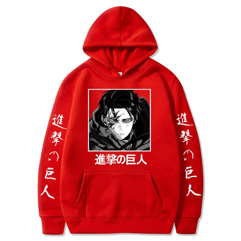 Attack on Titan plus velvet plus size couple hoodie cross-border hooded sweatshirt anime hoodie