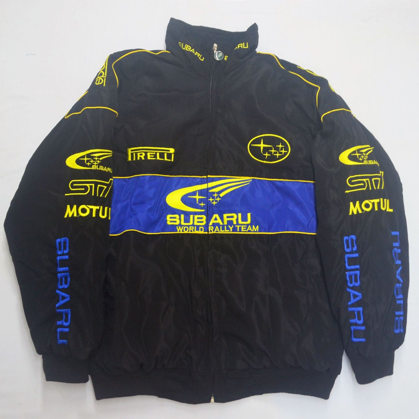 F1 Racing Suit College Style Retro Style Autumn and Winter Jacket Cotton Subaru Jacket Fully Embroidered A083A084