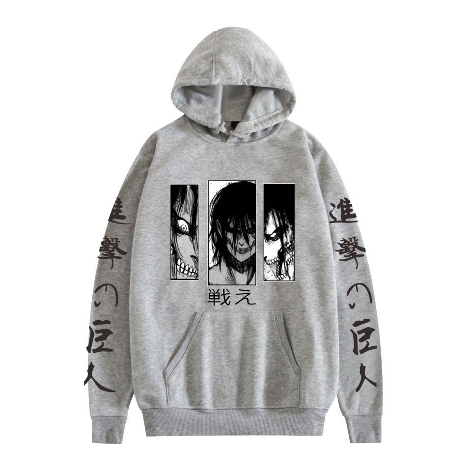 Attack on Titan peripheral European size hot-selling printed pullover for men and women
