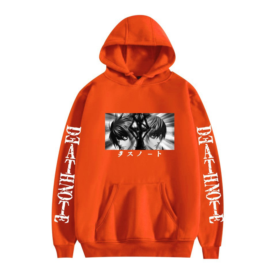 American Men and Women Death Note Hoodie Large Size Pocket Velvet Sweatshirt Sweatshirt Winter