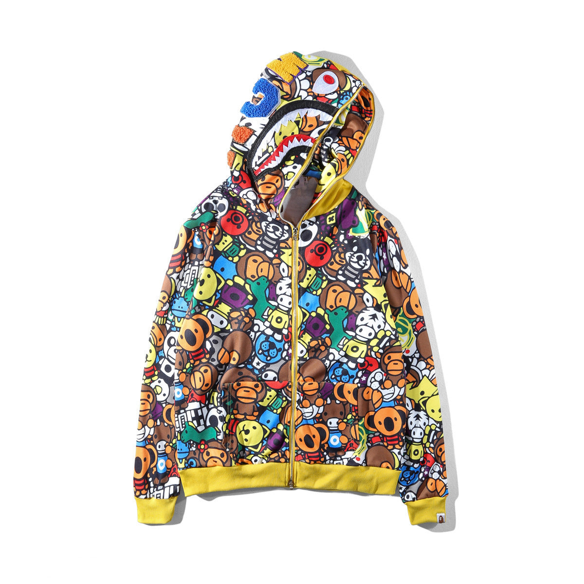 New foreign trade products Shark head cartoon bear sweater Unisex casual couple hooded jacket