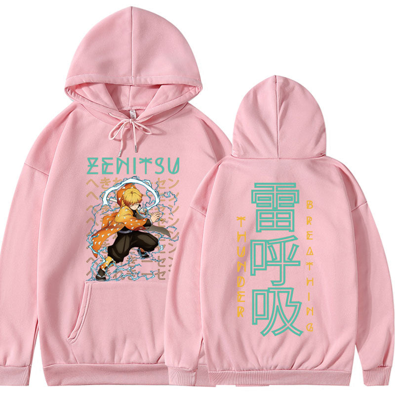 New Korean Harajuku Japanese Manga Kimetsu no Yaiba printed winter hoodie sweatshirt