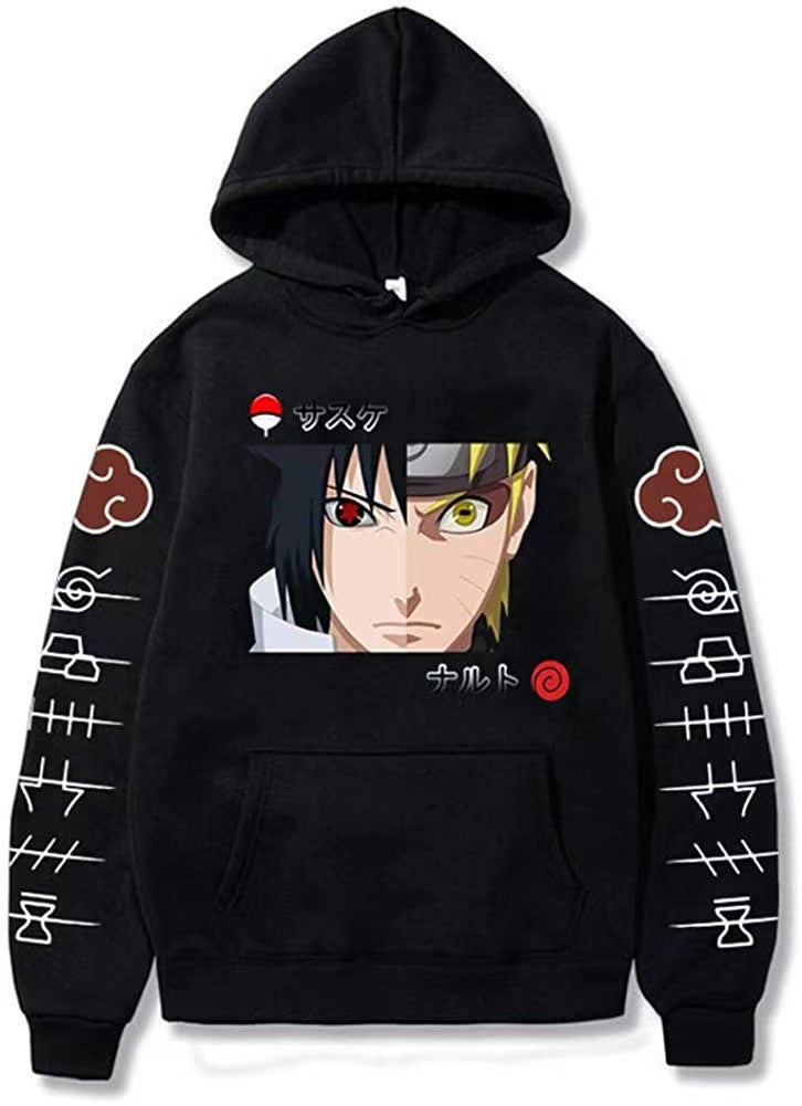 Large size men and women couple sweater trendy hooded hoodie anime hoodie