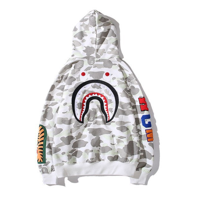 New foreign trade products Shark head cartoon bear sweater Unisex casual couple hooded jacket