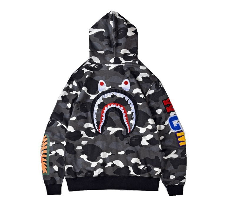 New foreign trade products Shark head cartoon bear sweater Unisex casual couple hooded jacket
